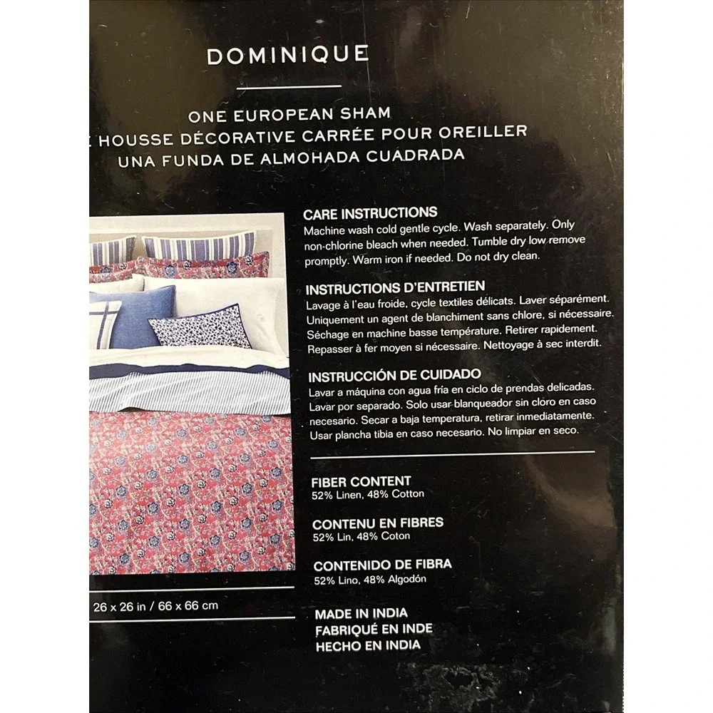Lauren RALPH LAUREN 1PC DOMINQUE YARN DYE EURO PILLOW SHAM NWT MSRP $150